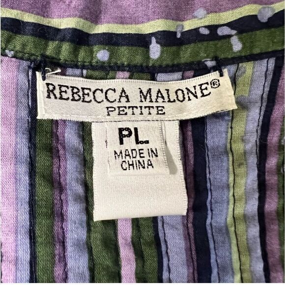 Rebecca Malone Blue Floral Quilted lightweight Jacket - Picture 6 of 8